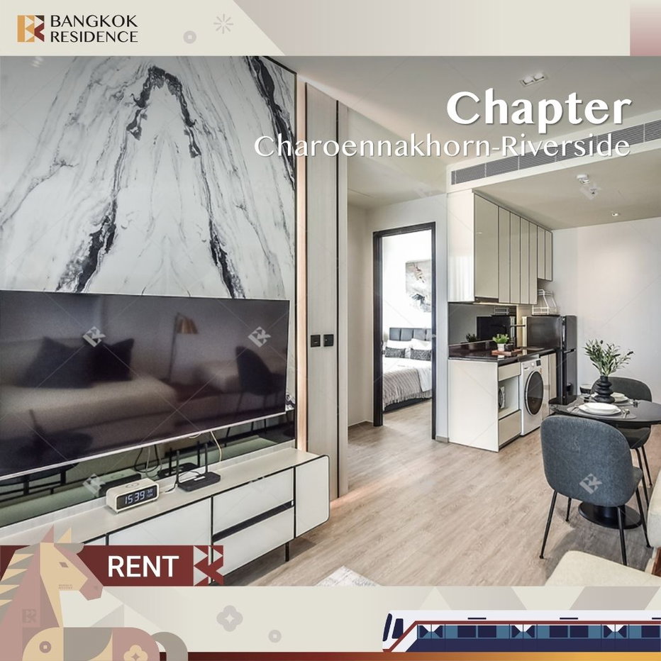 รูป  Condo for Rent 🌃 Chapter Charoennakhorn-Riverside 🌊 2 Br, 49 sqm, stunning river view  - รูปที่ 1/10