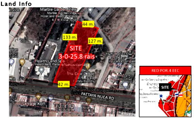 ที่ดิน ปราสาทสัจธรรม : 💎 Rare Item พัทยาเหนือ! ขายที่ดิน 3 ไร่เศษ ผังสีแดง พ.4 (EEC) ทำเลทองติดถนนใหญ่ เหมาะคอนโด/โรงแรมหรู 💎