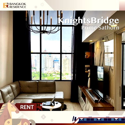 คอนโดให้เช่า :  Condo for Rent 🌇 KnightsBridge Prime Sathorn ใกล้ BTS ช่องนนทรี ยูนิต 1 นอน 45 sqm 33K แต่งสวย ครบ❤️ 