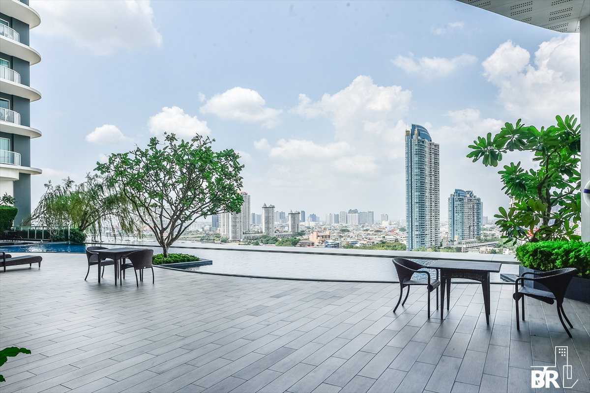 รูป Condo for Rent 💎 Menam Residences ใกล้ BTS สะพานตากสิน 25K 1 นอน วิวสวย รีโนเวทใหม่ 🌊 - รูปที่ 3/5
