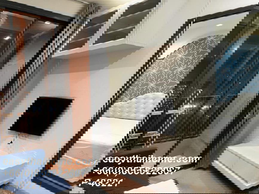 รูป P-48221 วิวเมืองสวย! ไอดีโอ โมบิ พระราม 9 ใกล้ MRT พระราม 9 เพียง 3 นาที! 16,500 บาท | Line Id: @easythaihome | 085-592-2897 - รูปที่ 12/13