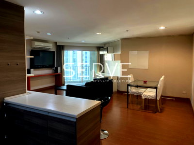 Condos for rent : 2 Beds with Bathtub Large Room  City View Fully furnished Good Location Close to MRT Phra Ram 9  500 m.   @ Belle Grand Rama 9