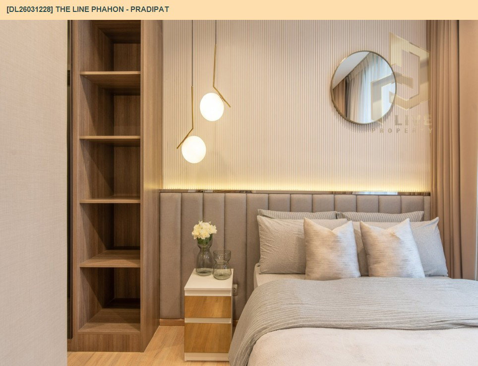 รูป DL26031228 ให้เช่าคอนโด เดอะ ไลน์ พหล - ประดิพัทธ์ (THE LINE Phahon - Pradipat) ใกล้ BTS สะพานควาย พร้อมเข้าอยู่ โทรด่วน 0656133286 LineID @534wlwof - รูปที่ 2/7