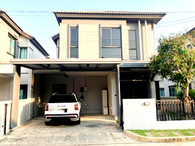 Twin houses for sale Pathumthani : House for Sale – V Compound Tiwanon–Rangsit Next | 3 Bedrooms | Fully Furnished | Excellent Condition   