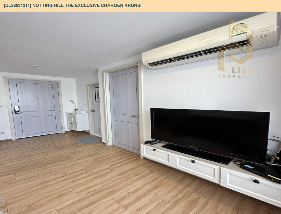 รูป DL26031211 ให้เช่าคอนโด น็อตติ้ง ฮิลล์ ดิ เอ็กซ์คลูซีฟ เจริญกรุง (Notting Hill The Exclusive Charoen Krung) ใกล้ BTS สะพานตากสิน พร้อมเข้าอยู่ โทรด่วน 0842740999 LineID @523dslwi - รูปที่ 3/7