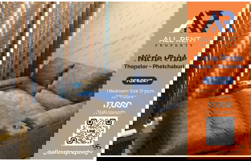 รูปภาพ 🔥 ชั้น 28 วิวเมือง! Niche Pride Thonglor - Phetchaburi 31 ตร.ม. เพียง 17,000 บาท ห้องสวย ชั้นสูง