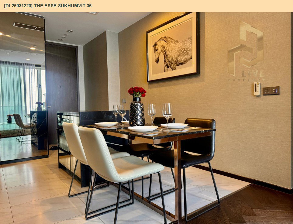รูป DL26031220 ให้เช่าคอนโด ดิ เอส สุขุมวิท 36 (THE ESSE Sukhumvit 36) ใกล้ BTS ทองหล่อ พร้อมเข้าอยู่ โทรด่วน 0656133286 LineID @534wlwof - รูปที่ 12/15