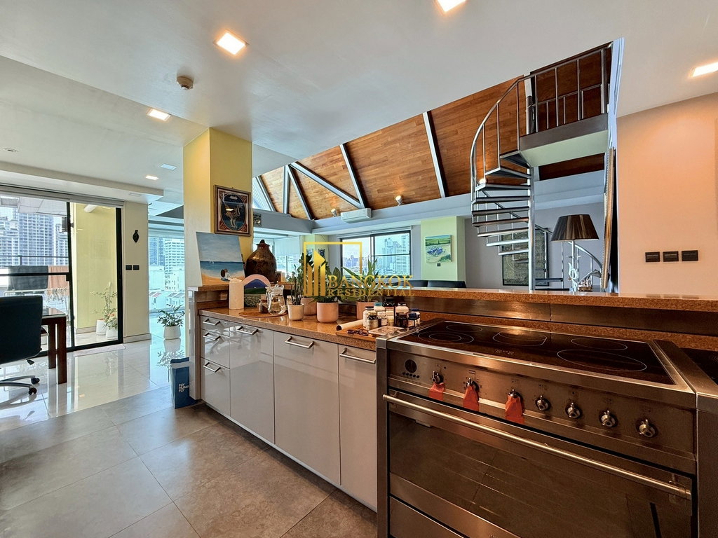 รูป Baan Saraan | Stylish 3 Bedroom Duplex Condo in Phrom Phong - BR4175CD - รูปที่ 26/49