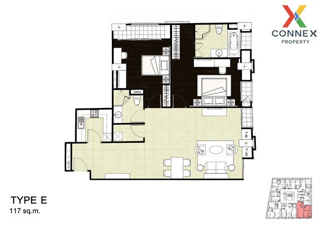 รูป เช่า คอนโด แต่งครบ Aequa Residence Sukhumvit 49 BTS-ทองหล่อ สุขุมวิท คลองตันเหนือ วัฒนา กรุงเทพ CX-00060 ✅ ทักไลน์ @connexproperty ตอบทันที ทีมงานมืออาชีพ ✅ - รูปที่ 10/10