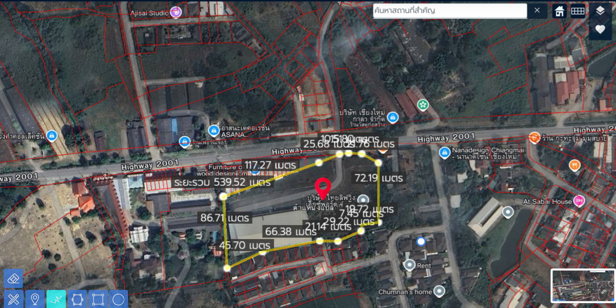 รูป ขาย ที่ดินพร้อมสิ่งปลูกสร้าง บ้านถวาย หางดง 9  ไร่ 3 งาน 62 ตารางวา (ID:275LS)  - รูปที่ 32/34