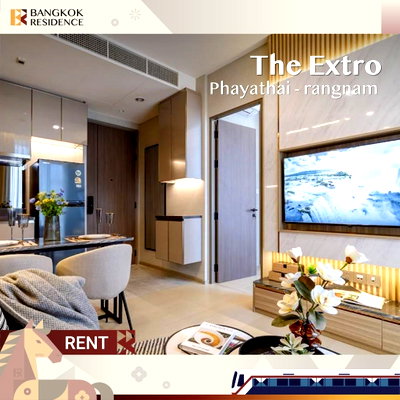 คอนโดให้เช่า :  เช่าคอนโด 🌇 The Extro Phayathai-Rangnam ใกล้ BTS อนุสาวรีย์ ยูนิต 1 นอน 30K แต่งสวยเฟอร์ครบ 🛋️🧸 