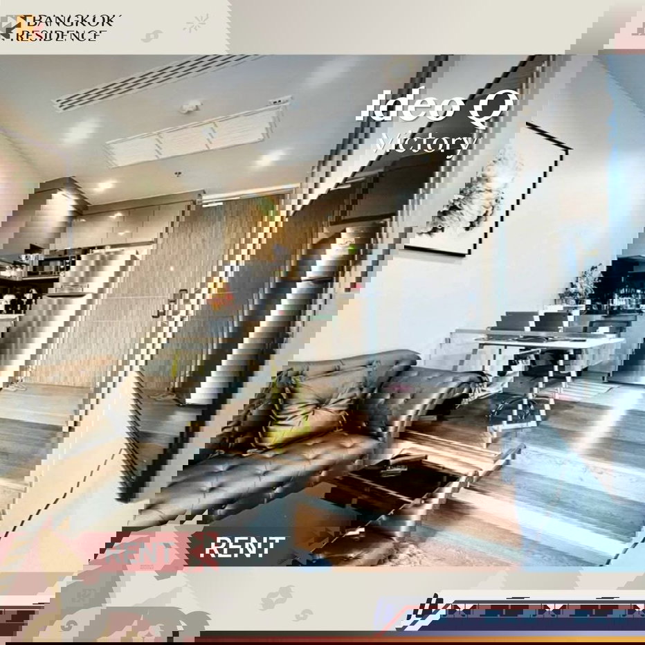 รูป เช่าคอนโด 🌃 Ideo Q Victory 🛋️ ยูนิตวิวอนุสาวรีย์ ตกแต่งครบ ราคาดีสุด 27K - รูปที่ 1/10