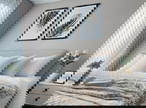 S4 Metro Sky Bangsue - Prachachuen (เมโทร สกาย บางซื่อ - ประชาชื่น)ติดรถไฟฟ้าสายสีแดง และสายสีม่วง 2 ห้องนอน 1 ห้องน้ำ พร้อมเข้าอยู่