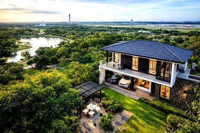 เช่าบ้านเดี่ยว ม.ราชภัฏสวนสุนันทา ศาลายา : ใกล้นิคมอุตสาหกรรมอัญธานี กรุงเทพฯ 1 กม.พร้อมเฟอร์ฯครบ มัณฑนา อ่อนนุช-วงแหวน4 บ้านเดี่ยว 2 ชั้น ดีไซน์ทันสมัย 4 นอน 4 น้ำ