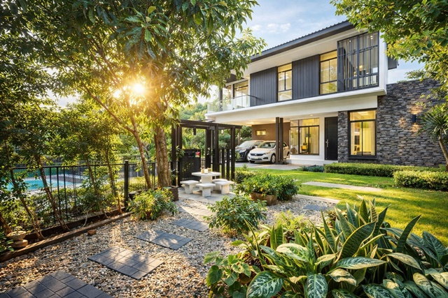 รูป ใกล้นิคมอัญธานี 1 กม. 4นอน พร้อมเฟอร์ฯครบ 8แอร์ มัณฑนา อ่อนนุช-วงแหวน4 บ้านเดี่ยว 2 ชั้น ดีไซน์ทันสมัย 4 น้ำ - รูปที่ 1/8