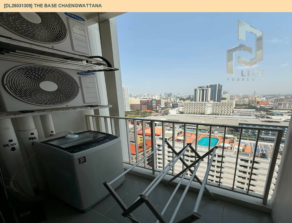 รูป DL26031309 ให้เช่าคอนโด เดอะ เบส แจ้งวัฒนะ (The Base Chaengwattana) ใกล้ MRT สายสีชมพู พร้อมเข้าอยู่ โทรด่วน 0614453194 LineID @162cjixi - รูปที่ 6/6
