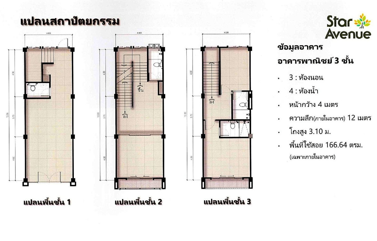 รูป ให้เช่า อาคารพาณิชย์ 3 ชั้น ทำเลดี ตรง Star avenue ใกล้สถานีขนส่งอาเขต ศาลเด็ก Central festival-RW007792 - รูปที่ 3/20