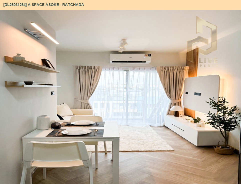 รูป DL26031264 ขายคอนโด เอ สเปซ อโศก - รัชดา (A Space Asoke - Ratchada) ใกล้ MRT พระราม 9 พร้อมเข้าอยู่ โทรด่วน 0656133286 LineID @534wlwof - รูปที่ 4/9