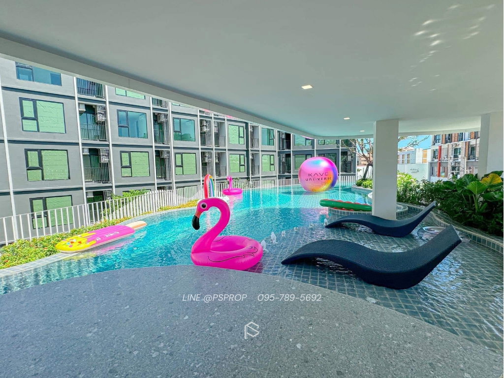 รูป คอนโดเช่าบางเเสน ใกล้ ม.บูรพา ห้องสวยเดินทางง่าย Kave Universe Bangsaen (เคฟ ยูนิเวิร์ส บางแสน) ✅ พร้อมเข้าอยู่ #CR0397 - รูปที่ 5/10