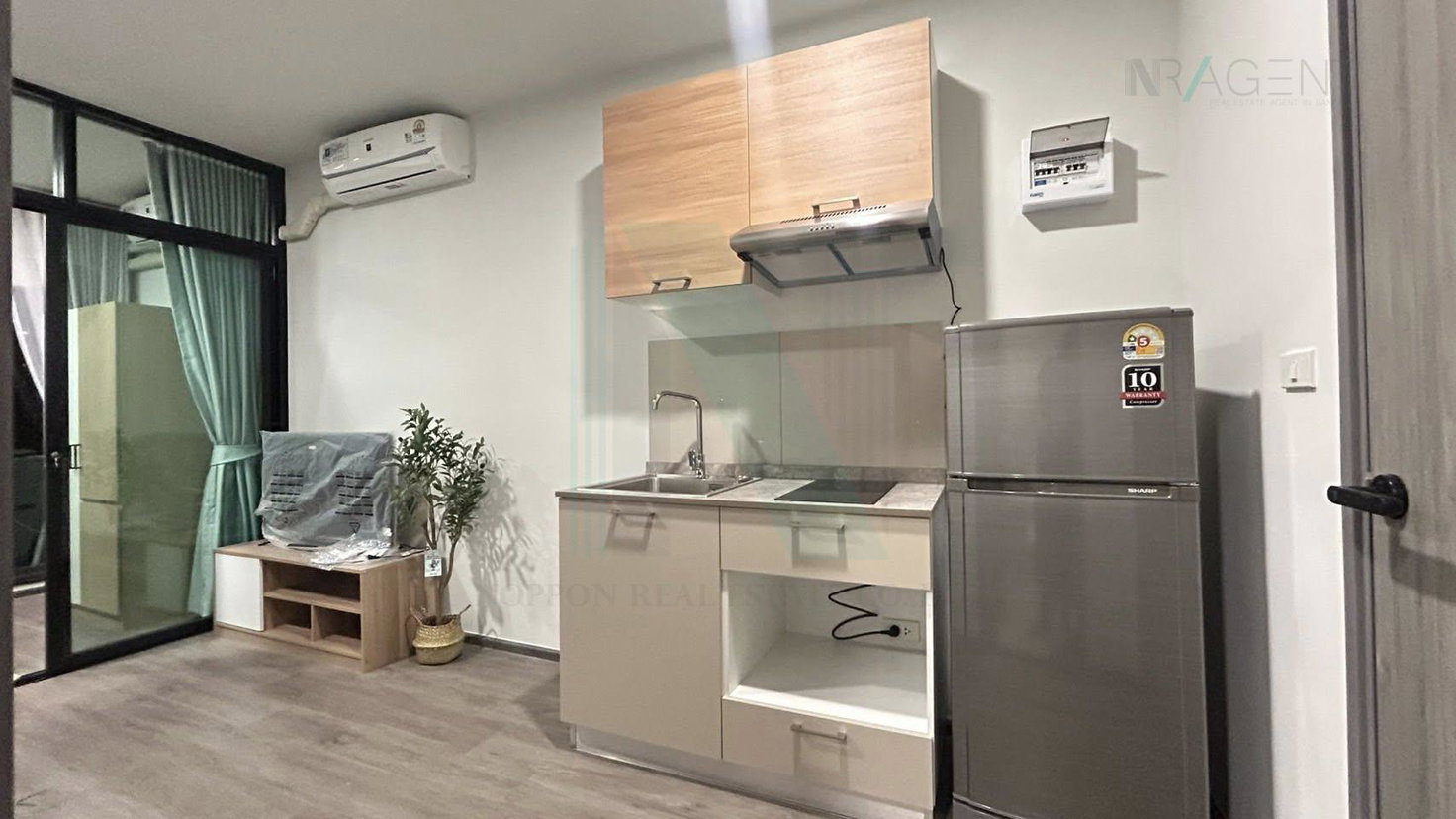 รูป 🚩 ให้เช่าคอนโด ริช พอยท์ แอท บีทีเอส วุฒากาศ อาคาร 1 ชั้น 21 1 ห้องนอน ขนาด 32 ตรม ใกล้ BTS วุฒากาศ - รูปที่ 7/8