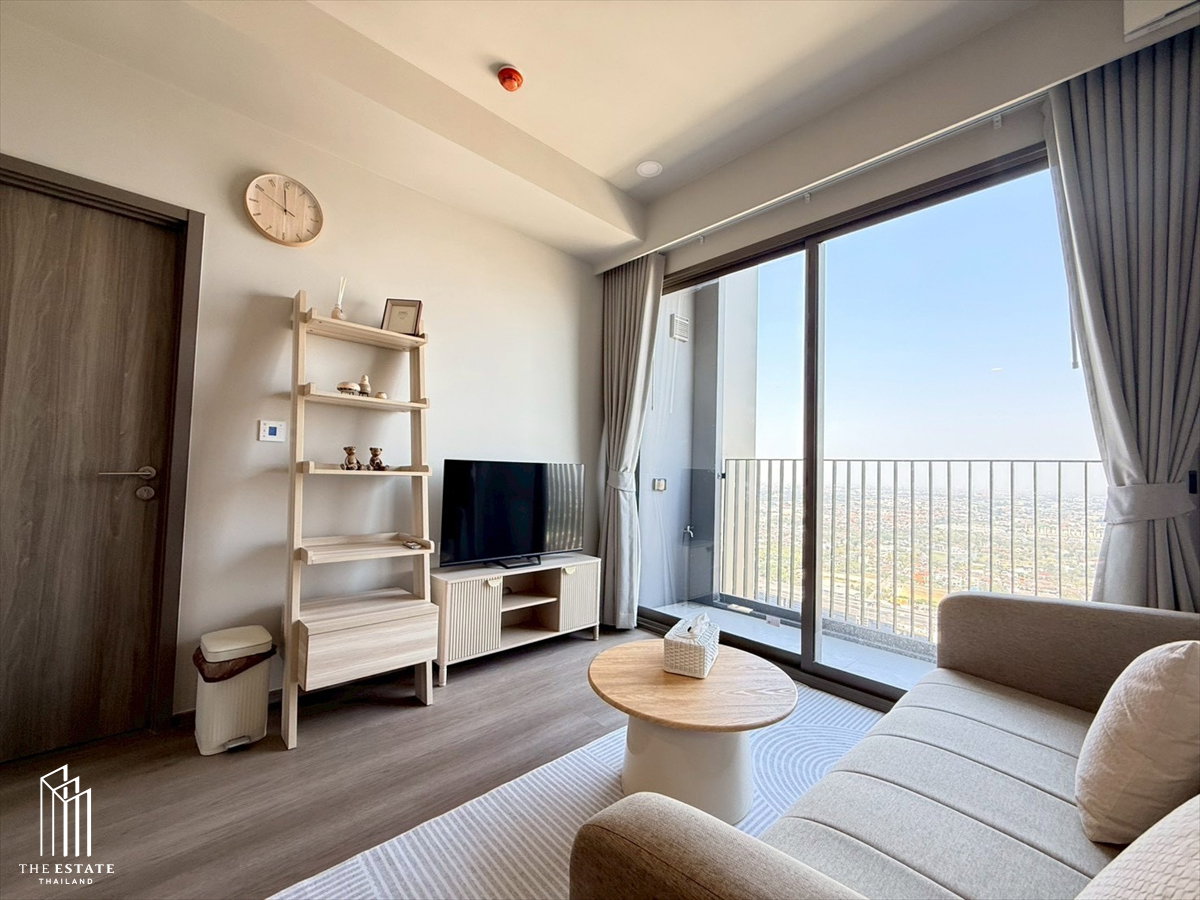 รูป For rent Whizdom The Forestias (Destinia) ห้ชั้นสูง วิวโล่งโซนชานเมืองสบายตา  ห้องตกแต่งสไตล์อบอุ่น @30,000 Baht - รูปที่ 1/8