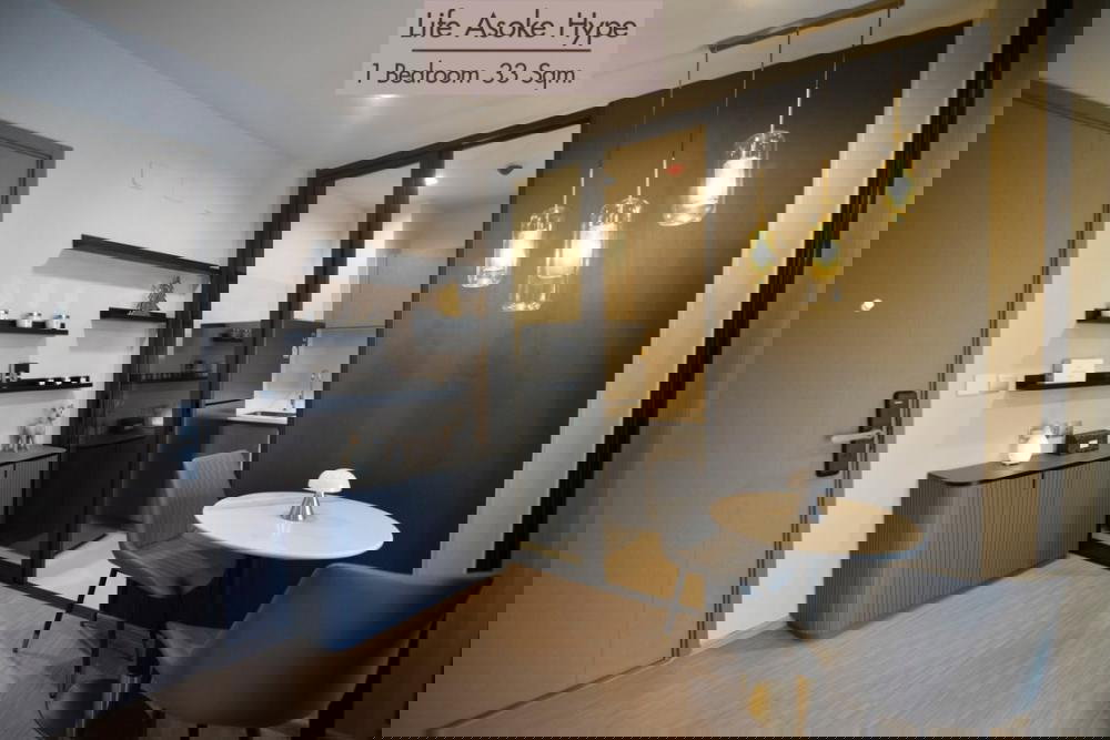 รูป 🚆 คอนโดใจกลางอโศก–พระราม 9 Life Asoke Hype ห้องสวย ชั้นสูง วิวเปิดโล่ง เดินทางสะดวก ด้วยงบเพียง 26k - รูปที่ 3/5