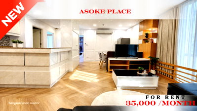 Condos for rent Asoke Road : 🍀🍀 Prime Condo Location 🚆 📌 For Rent: Asoke Place 🚆 Near BTS Asoke ✨ Ready to move in ✨  Property Code: A04634 📲 Contact us: Line: @rent2022