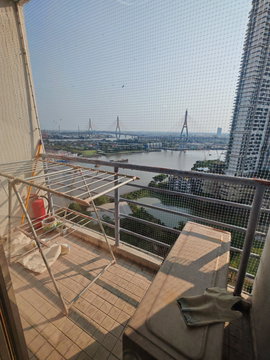 River view condo at SV CITY RAMA 3. 74 sq m, southwest facing balcony.