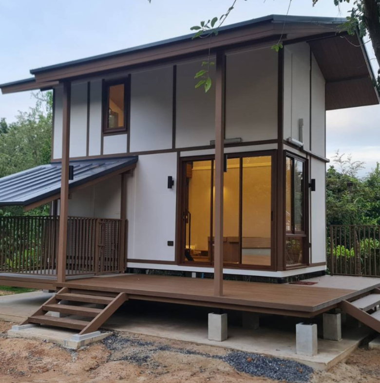 รูป ขายบ้านสำเร็จรูป บ้านโมดูลาร์ สไตล์ loft 1 ห้องนอน 1ห้องน้ำ ระเบียง และมีบ้านสำหรับสัตว์เลี้ยง รับสร้างทั่วประเทศ - รูปที่ 4/15