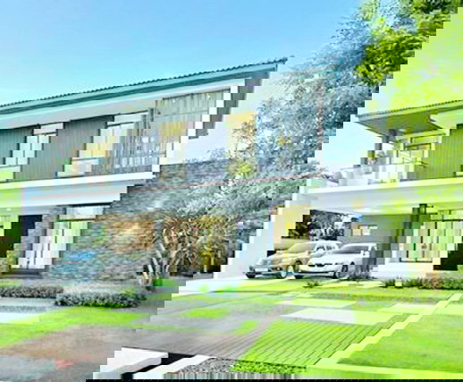 รูป ใกล้นิคมอัญธานี 1 กม. 4นอน พร้อมเฟอร์ฯครบ 8แอร์ มัณฑนา อ่อนนุช-วงแหวน4 บ้านเดี่ยว 2 ชั้น ดีไซน์ทันสมัย 4 น้ำ - รูปที่ 6/8