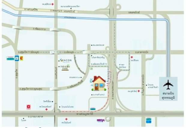 รูป ใกล้นิคมอุตสาหกรรมอัญธานี กรุงเทพฯ 1 กม.พร้อมเฟอร์ฯครบ มัณฑนา อ่อนนุช-วงแหวน4 บ้านเดี่ยว 2 ชั้น ดีไซน์ทันสมัย 4 นอน 4 น้ำ - รูปที่ 8/8