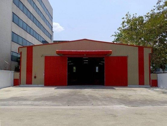 รูป ให้เช่าโกดัง (สร้างใหม่) รามอินทรา กม.4 / ปากซอย รถไฟฟ้า สถานี รามอินทรา กม.4 /พื้นที่ใช้สอยโกดัง 504 ตารางเมตร / รถใหญ่เข้า - ออก สะดวก - รูปที่ 2/9