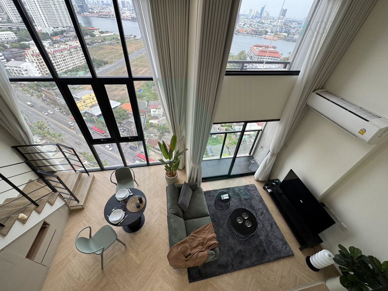 รูป ให้เช่าคอนโด ณ รีวา เจริญนคร อาคาร 1 ชั้น 18 Duplex ขนาด 38 ตรม ใกล้ Iconsiam - รูปที่ 2/8