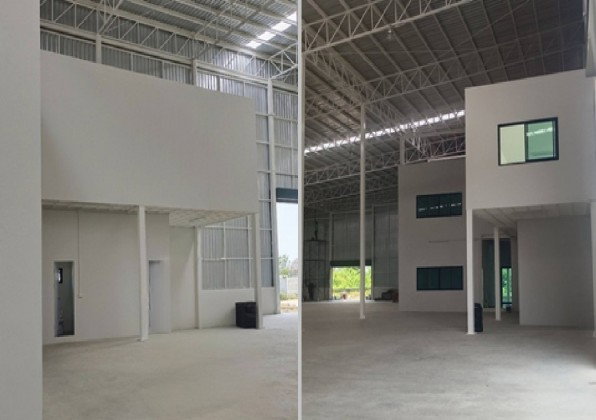 รูป ให้เช่าโกดัง โรงงาน พร้อมสำนักงาน สร้างใหม่ (สร้างใหม่) ทำเล ใกล้ วัดแคราย คลองมะเดื่อ / ต.คลองมะเดื่อ อ.กระทุ่มแบน รถเทรลเลอร์ เข้าออกได้ - รูปที่ 8/9