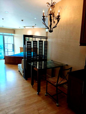 Condos for rent BTS Krung Thon Buri : For Rent Condo BAAN SATHORN CHAOPRAYA Building 1, Floor 19,Studio, Room size 43 sqm
