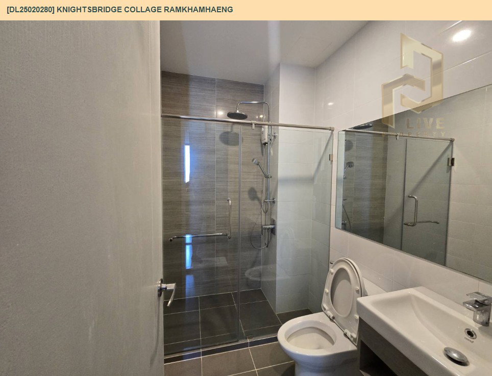 รูป DL25020280 ให้เช่าคอนโด ไนท์บริดจ์ คอลลาจ รามคำแหง (Knightsbridge Collage Ramkhamhaeng) ใกล้ MRT หัวหมาก พร้อมเข้าอยู่ โทรด่วน 0653619502 LineID @897iyzll - รูปที่ 6/8