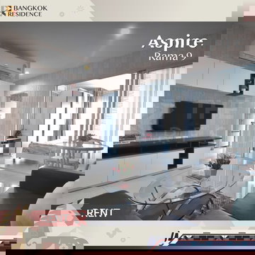 Condo for Rent 🔥 Aspire Rama 9, near Mrt Rama 9, 1BR, 39 sqm, 16K, Beautifully furnished and fully equipped ❤️