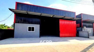 Factory for rent Ruamrudee International School Early Years Campus : For Rent Newly Built Warehouse with Office, located in Min Buri – Nimitmai. Wide road access