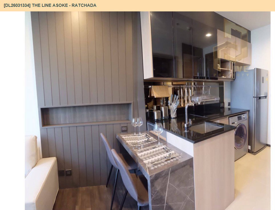 รูป DL26031334 ให้เช่าคอนโด เดอะ ไลน์ อโศก - รัชดา (The LINE Asoke - Ratchada) ใกล้ MRT พระราม 9 พร้อมเข้าอยู่ โทรด่วน 0653619502 LineID @897iyzll - รูปที่ 5/10