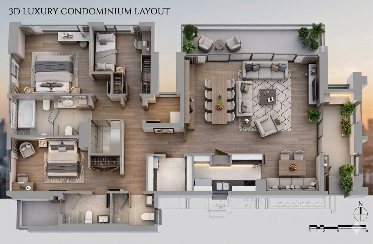 รูป [ปรับราคาใหม่] Starview พระราม 3 ห้องไซส์ใหญ่ 160.3 ตร.ม. 3 นอน Private Lift ใกล้ King's College - รูปที่ 35/46