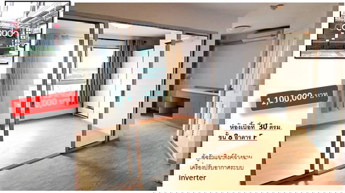 Selling one condo unit in D Condo Rattanathibet. New, rarely occupied, 30 sq m. A Sansiri condo, only 8 stories high, next to Sai Ma BTS station.