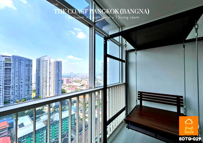 Condos for sale : Condo for Sale next to BTS Bang Na | The Coast Bangna 🔥45 sq.m. at high floor Only 1-minute walk to BTS Bang Na