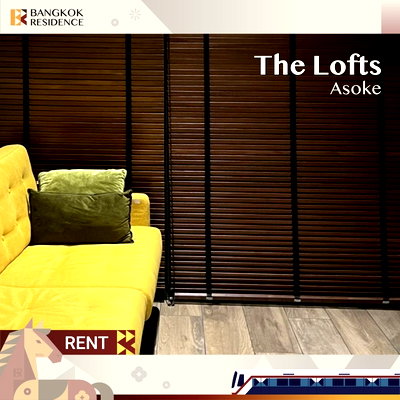 คอนโดให้เช่า : เช่าคอนโด⭐The Lofts Asoke, ใกล้ MRT เพชรบุรี 1br, 35.61 sqm, ราคาพิเศษ 25K🔥 