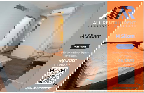 🔥 For rent! M Silom, condo in the heart of CBD Silom-Sathorn, 1 bedroom, 51 sq m., just a few steps from BTS Chong Nonsi.