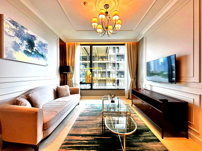 คอนโดให้เช่า : Sindhorn Residence | Spacious 1 Bed Luxury Condo For Rent in Langsuan - BR14847CD