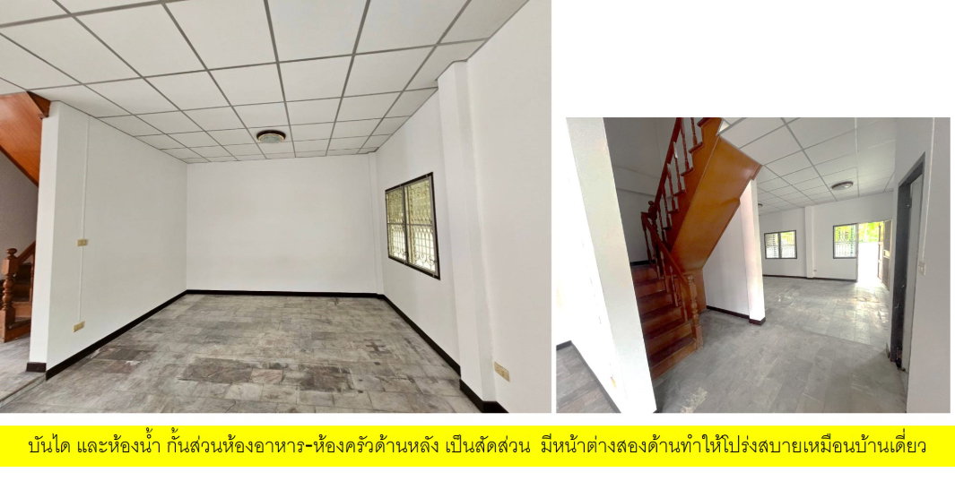 รูป ขายบ้านแฝดสองชั้น หมู่บ้านวงศ์ชัยนคร บางบัวทอง 35 ตรว. 3 นอน 2 น้ำ 1 จอดรถ ออกแบบโปร่ง สภาพดี มีต่อเติมด้านหลัง - รูปที่ 7/12