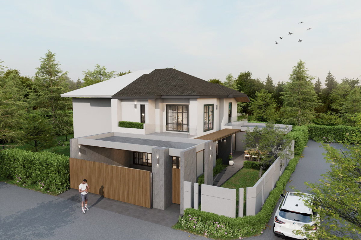 รูป 📍🏠 ดุษิตบุรี บ้านแฝดแปลงมุม ✨ น่าอยู่ ทำเลดี บรรยากาศสงบ 🌿 - รูปที่ 2/5