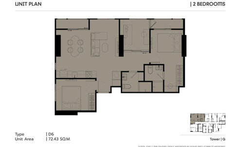 [Sale Down Payment] COBE Ratchada-Rama 9 | Spacious 2BR 72.43 sqm | Rare Unit | 10,300,000 THB