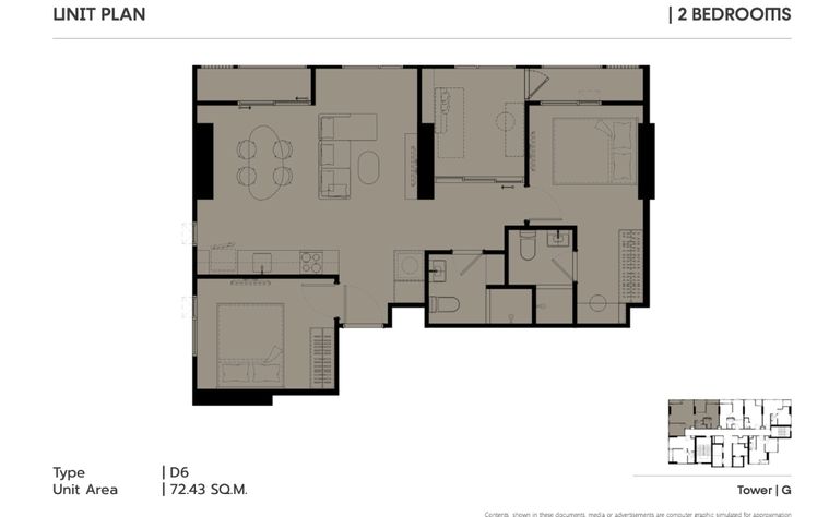 [ขายดาวน์] COBE รัชดา-พระราม 9 | 2 ห้องนอน 72.43 ตร.ม. ห้องมุมกว้างขวาง ราคา 10,300,000 บาท