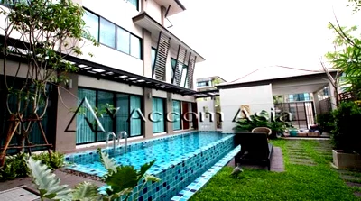 เช่าบ้านเดี่ยว โรงเรียนเซนต์แอนดรูส์อินเตอร์เนชันแนล กรุงเทพ : 🔼🔽 AccomA 📩 Private Swimming Pool 3 BR House @Peaceful Living (1816753)